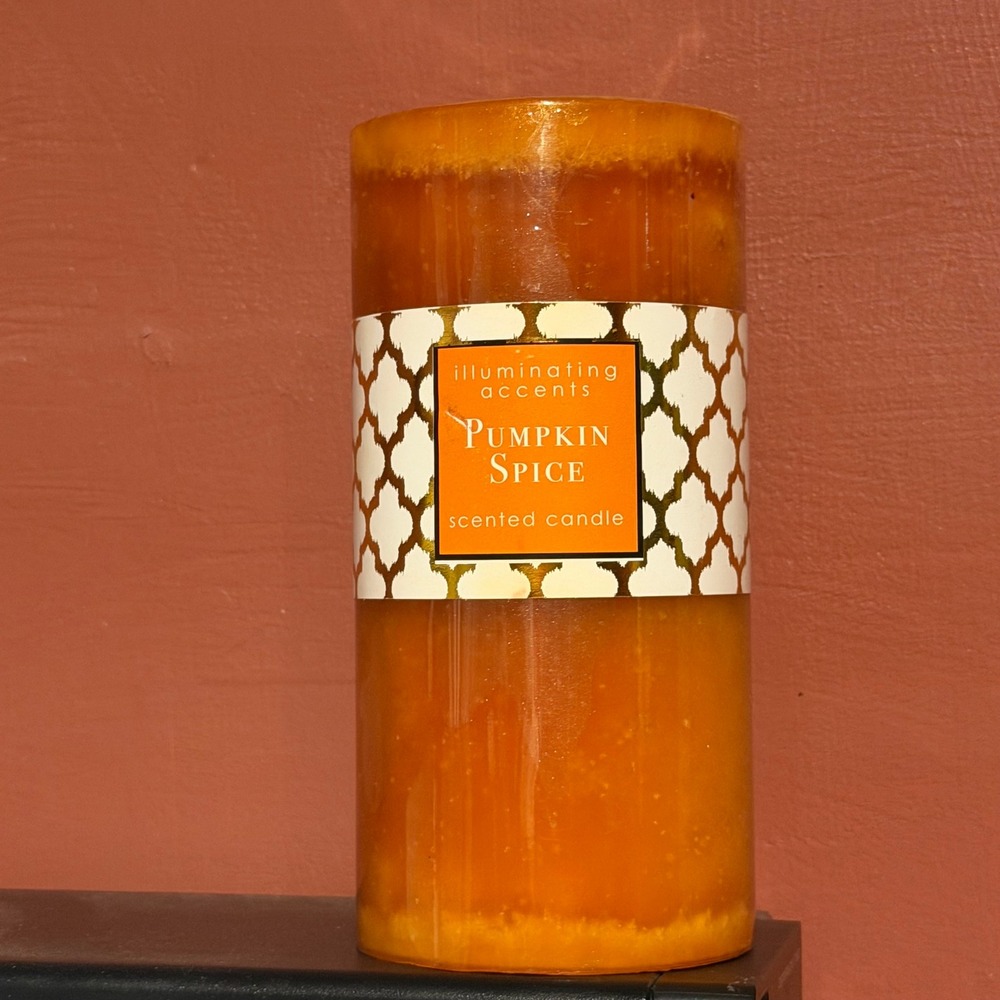 Temecula Candle Co Pumpkin Spice Pillar Candle Orange New 3x6 Scented Fall